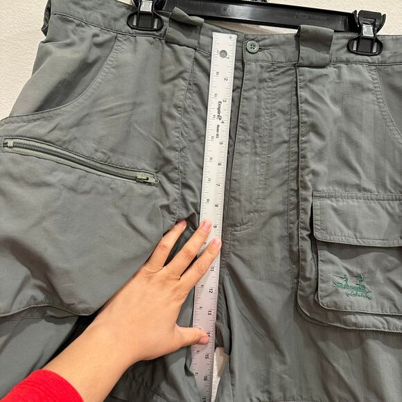 Cabela's Green Cargo Convertible Utility Hiking Fishing Outdoor Mens Pants Large - Picture 8 of 10